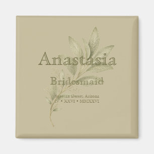 Brautjungfer Personalisiertes Shotglas Magnet