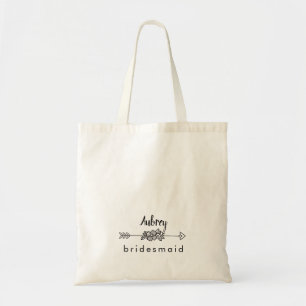 Brautjungfer Pfeil Modern Minimalistisch Chic Schr Tragetasche