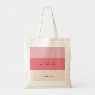 Brautjungfer Pink Colorblock  Tragetasche