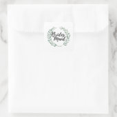 Brautjungfer Quadratischer Aufkleber (Tasche)
