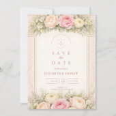 Brautjungfer-Ranunculus-Rosengarten-Hochzeit Save The Date (Vorderseite)