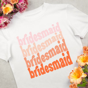 Brautjungfer retro orange boho  T-Shirt