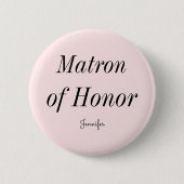 Brautjungfer Rosa Hochzeitsknopf Button (Vorderseite)