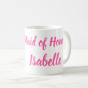 Brautjungfer rosa individuelle Namensgeschenke Hoc Kaffeetasse