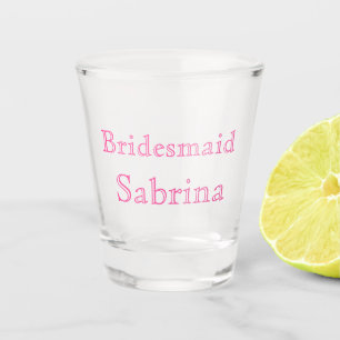 Brautjungfer Rosa personalisierte Geschenke Hochze Schnapsglas