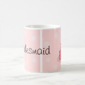 Brautjungfer Rosa Punkte Kaffeetasse (Mittel)