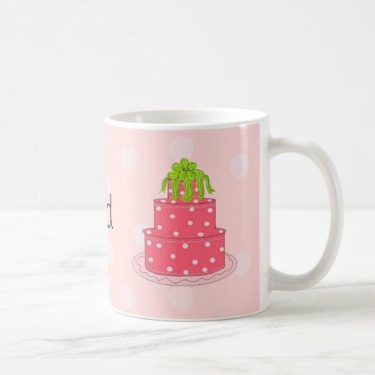 Brautjungfer Rosa Punkte Kaffeetasse (Rechts)