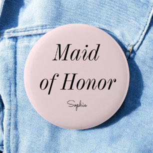 Brautjungfer Rosé Hochzeit Button