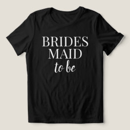Brautjungfer Schwarz-Weiß T-Shirt Tri-Blend Shirt