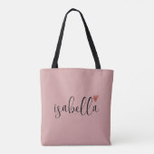 Brautjungfer-Script-Name Rosa Tasche (Rückseite)
