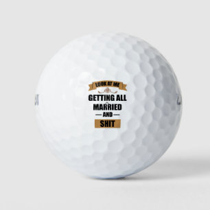 Brautjungfer-Shirt Betrunken Junggesellinnenabschi Golfball