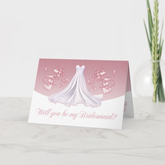 Brautjungfer - sind Sie meine Brautjungfer Einladung (Vorderseite)