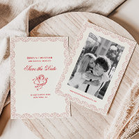 Brautjungfer Spitze Rahmen Vintage Cherub Hochzeit