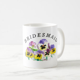 Brautjungfer Stiefmütterchen Floral Vintage Boho H Kaffeetasse