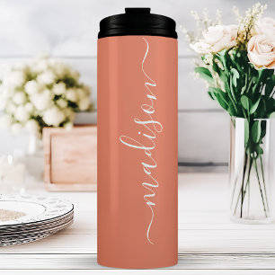 Brautjungfer Stylische Signatur Schrift Name Thermosbecher