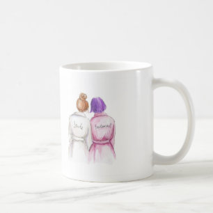 Brautjungfer? Tassen-rote Brötchen-Braut-lila Kaffeetasse