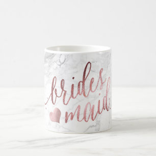 Brautjungfer/Unechtes Roségold/Moderne Schrift Kaffeetasse