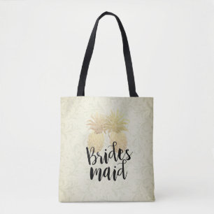 Brautjungfer Vintage Gold Ananas Paar Hochzeit Tasche