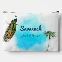 Brautjungfer Vintage Pfau Geschenk