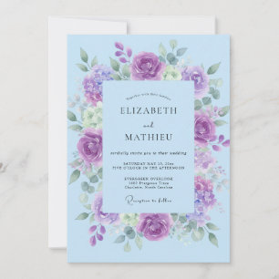 Brautjungfer Violett Grün Hochzeit Einladung