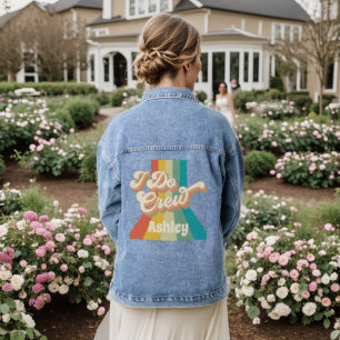 Brautjungfer von Custom I Do Crew Jeansjacke