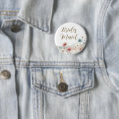 Brautjungfer | Wildblumen-Brautabschiedsparty Button (Beispiel)
