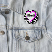 Brautjungfer (Zebra-Streifen) Button (Beispiel)