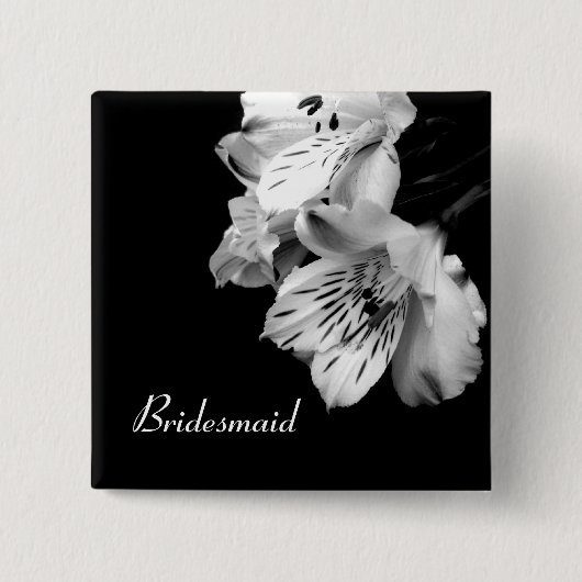 Brautjungferalstroemeria-Lilien-Knopf Button (Vorderseite)