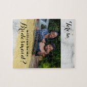 Brautjungfern-Antrag-Marmor-Hintergrund-Foto Puzzle (Horizontal)