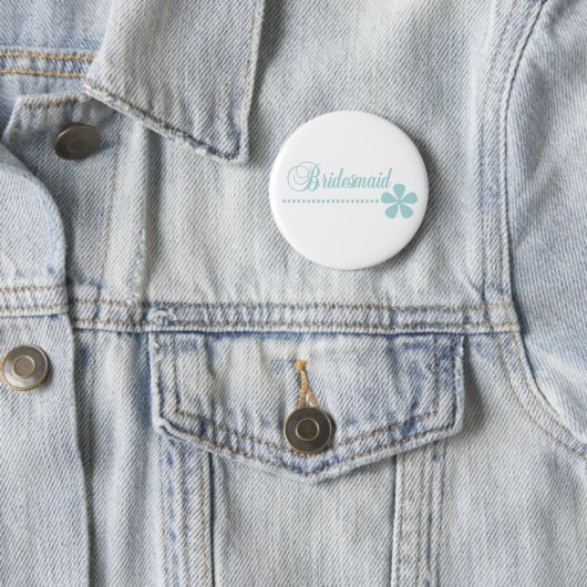 Brautjungfern-aquamarine Eleganz Button (Beispiel)