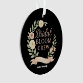 Brautjungfern-Blumen-Crew-Design für den Junggesel Ornament (Vorderseite)