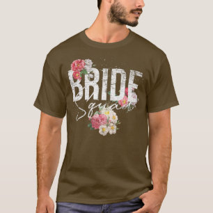 Brautjungfern Blumen Hochzeitsdusche Frauen Floral T-Shirt