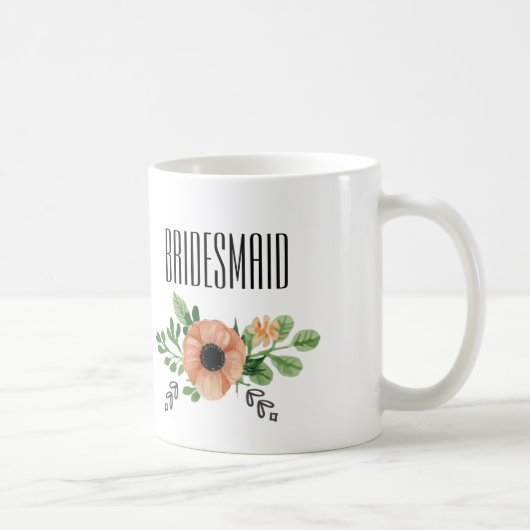 Brautjungfern-Blumenkaffee-Tasse Kaffeetasse (Rechts)