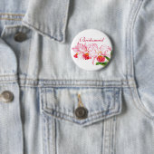 Brautjungfern-Button mit rosa Orchideen Button (Beispiel)