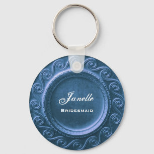 Brautjungfern-Gastgeschenk Hochzeit blauer Schlüsselanhänger