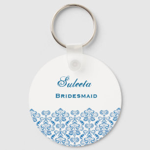 Brautjungfern-Gastgeschenk Hochzeits-blaue Schlüsselanhänger