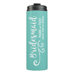 Brautjungfern-Gastgeschenk Hochzeits-Namen-oder Thermosbecher