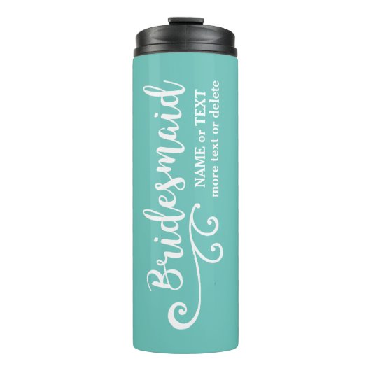 Brautjungfern-Gastgeschenk Hochzeits-Namen-oder Thermosbecher (Vorderseite)