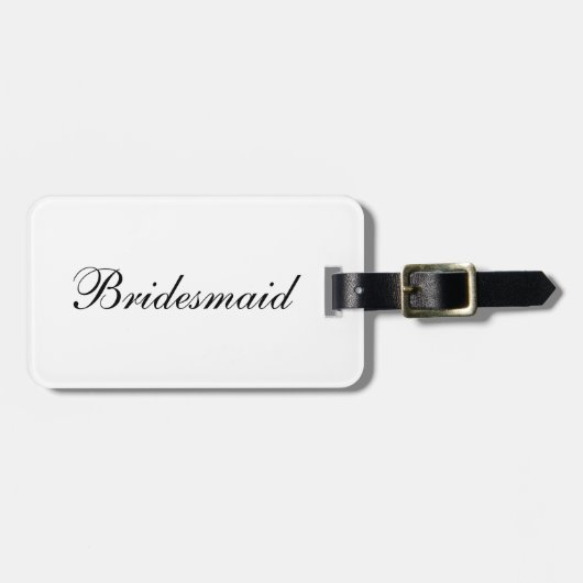 "Brautjungfern-" Gepäckanhänger (Vorderseite horizontal)