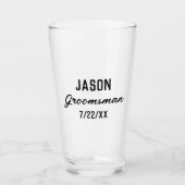 Brautjungfern-Geschenk mit individuellem Text Hoch Glas (Vorderseite)