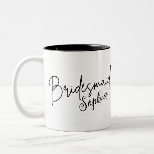 Brautjungfern-Geschenke Benutzerdefinierte moder Zweifarbige Tasse