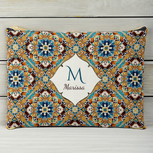 Brautjungfern-Geschenke Türkisbraun Talavera mit M Zubehörtasche