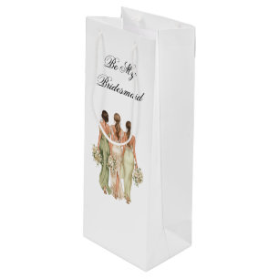 Brautjungfern-Geschenktasche für die Hochzeit Geschenktüte Für Weinflaschen