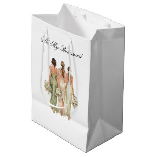Brautjungfern-Geschenktasche für die Hochzeit Mittlere Geschenktüte
