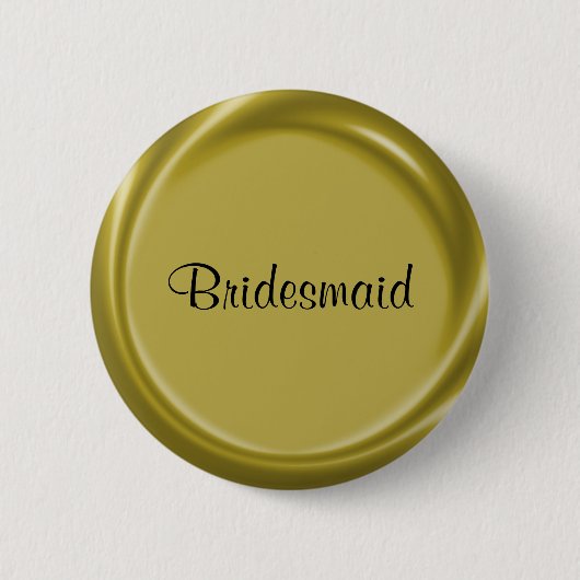 Brautjungfern-Goldnametag-Knopf Button (Vorderseite)