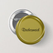 Brautjungfern-Goldnametag-Knopf Button (Vorne & Hinten)