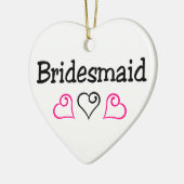 Brautjungfern-Herzen Keramikornament (Links)