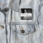 Brautjungfern-Hochzeits-Knopf - SILBERNE Kleider Button (Beispiel)