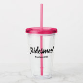 Brautjungfern-Hochzeits-Party-Geschenk Acryltrinkbecher (Vorderseite)