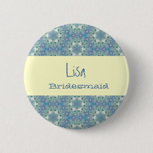 Brautjungfern-Knopf-süße blaue Button